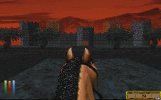 Riding into a castle