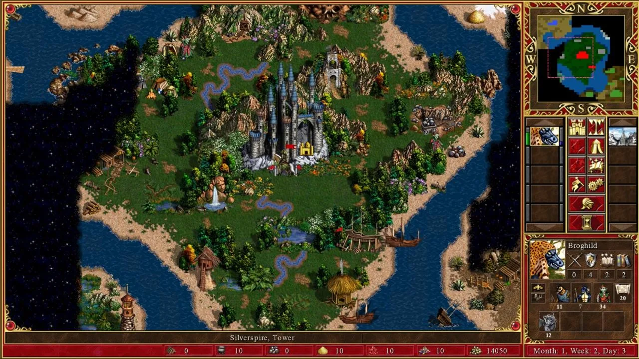 The overworld map