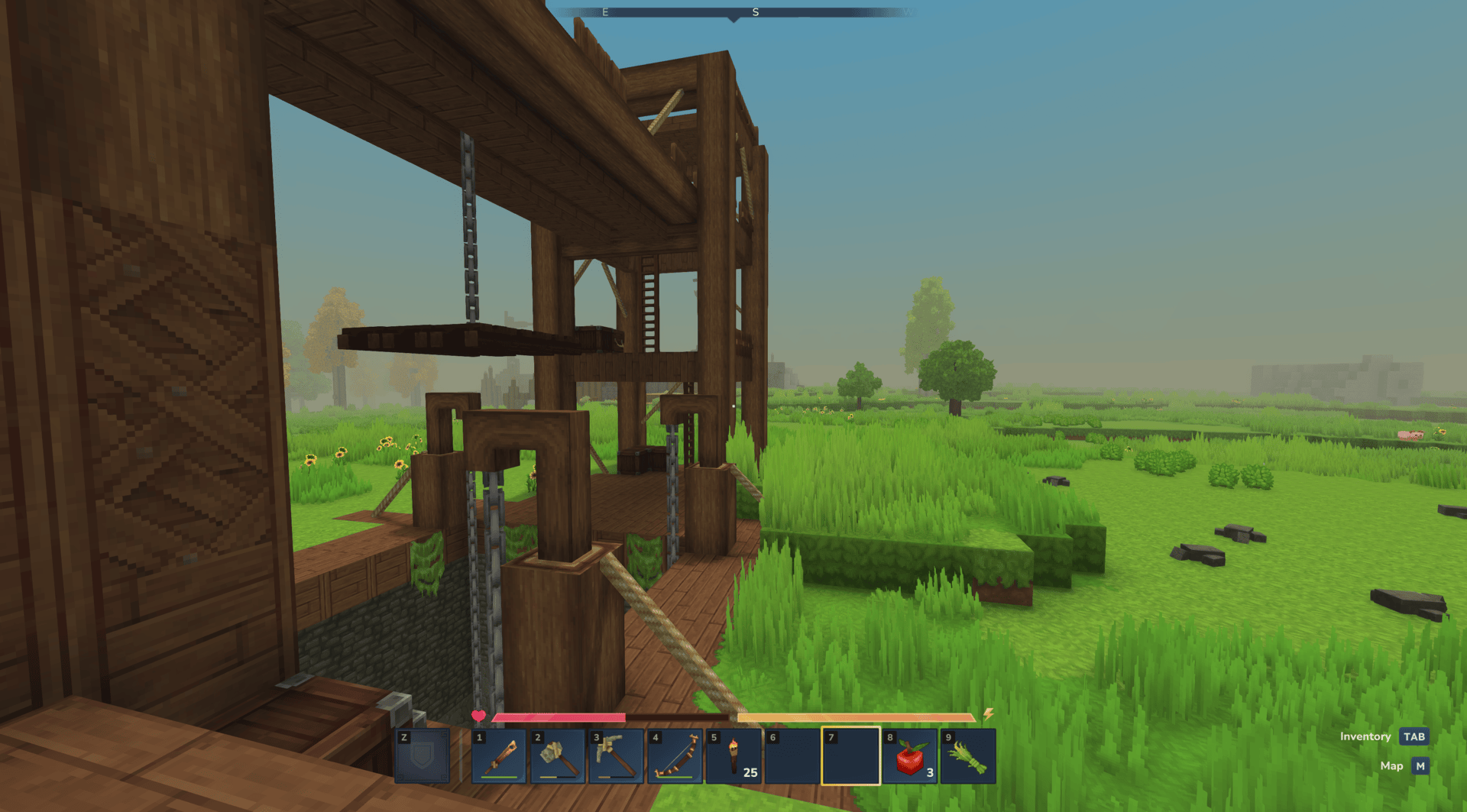 Mineshaft generation comes with surfaceside buildings