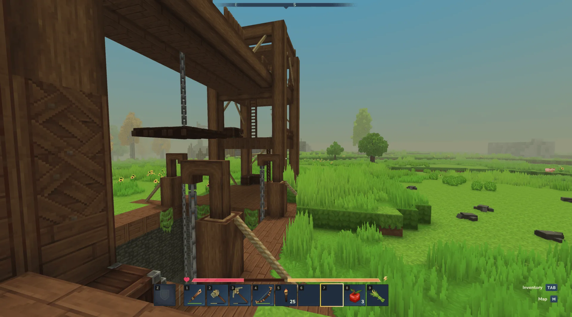 Mineshaft generation comes with surfaceside buildings
