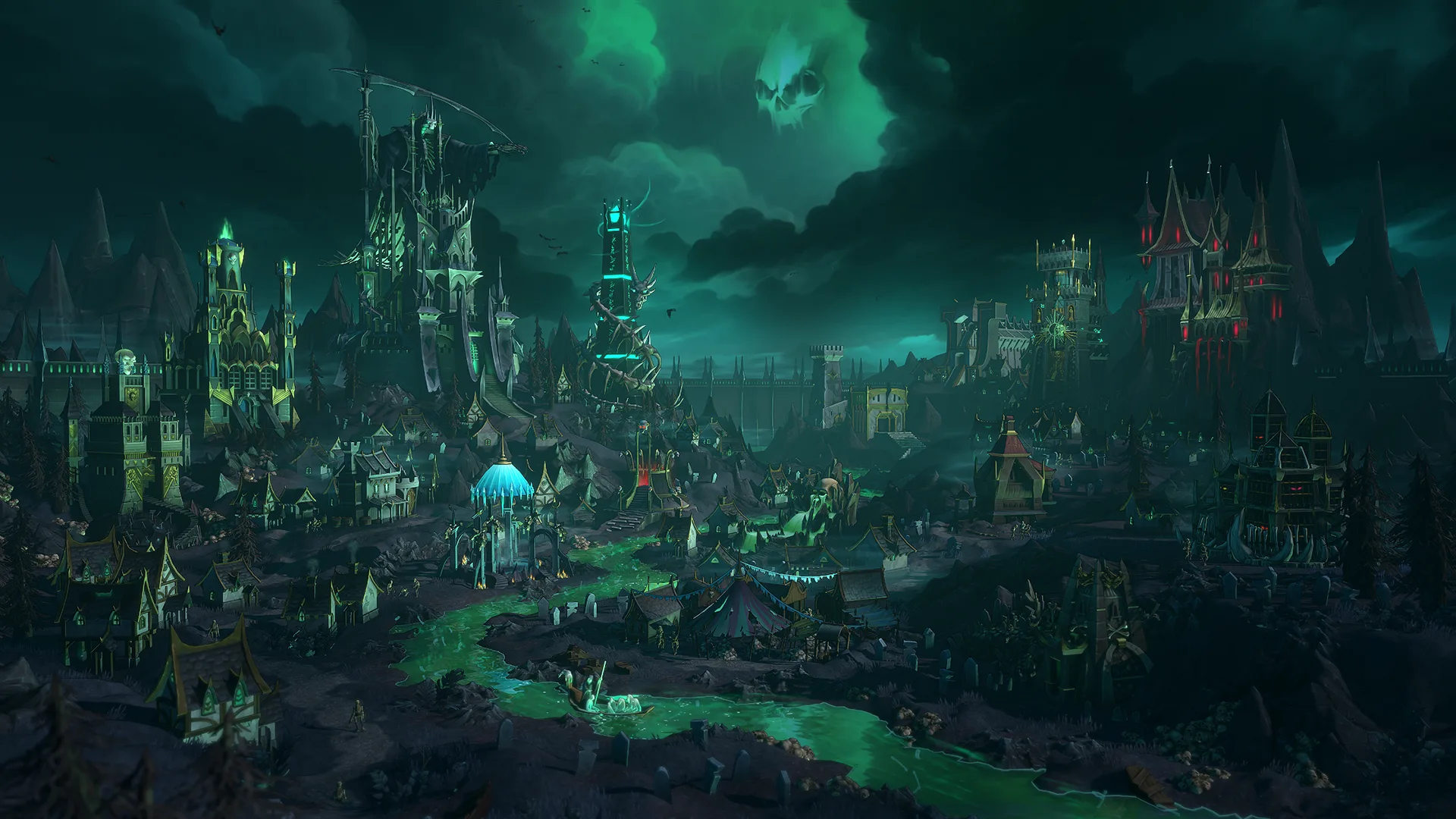 The Necropolis town screen