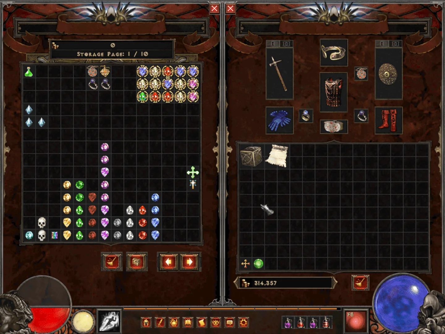 The revised inventory and stash space